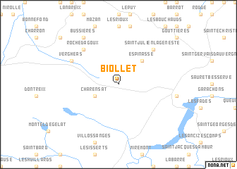 map of Biollet