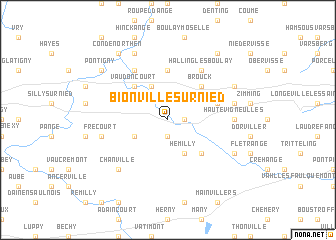 map of Bionville-sur-Nied