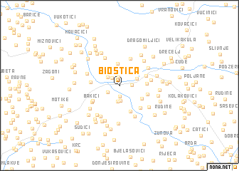 map of Bioštica