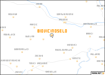 map of Biovičino Selo