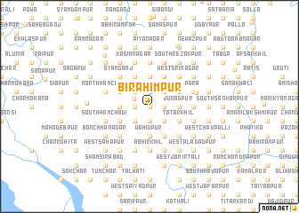 map of Birāhimpur