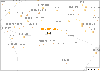 map of Biramsar