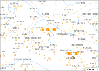 map of Birčani