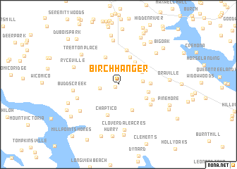 map of Birch Hanger