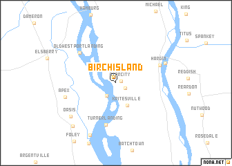 map of Birch Island