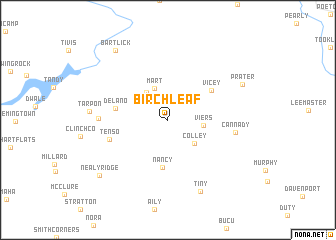 map of Birchleaf