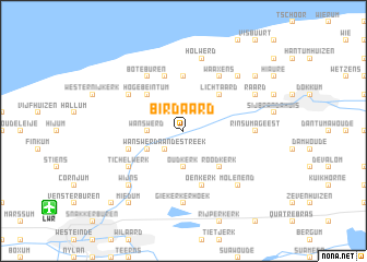 map of Birdaard