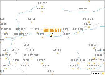 map of Bîrdeşti