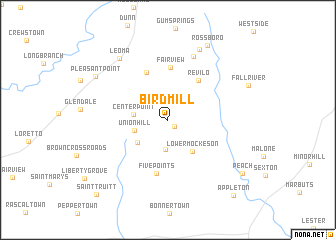 map of Bird Mill