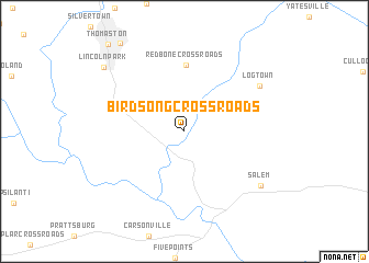 map of Birdsong Crossroads