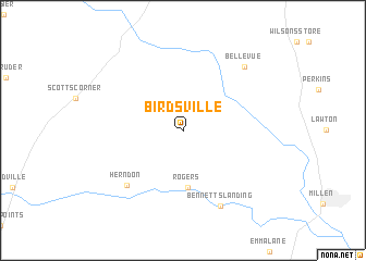 map of Birdsville