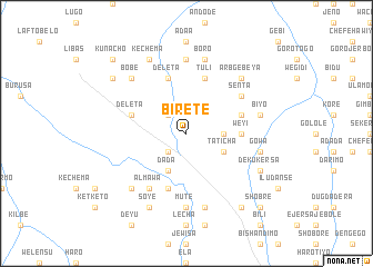 map of Biretē