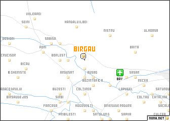 map of Bîrgău