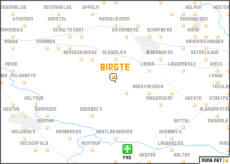 map of Birgte