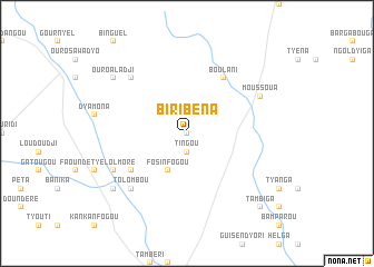 map of Biribéna