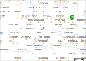 map of Birkede