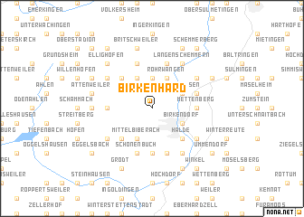 map of Birkenhard