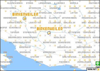 map of Birkenweiler