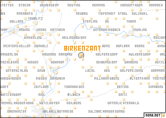 map of Birkenzant