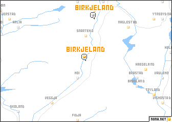 map of Birkjeland