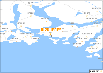 map of Birkjenes