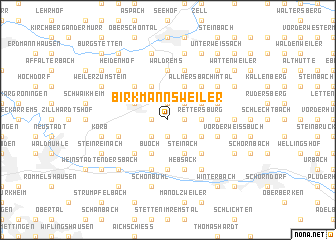 map of Birkmannsweiler