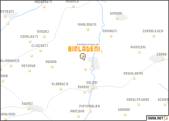 map of Bîrlădeni