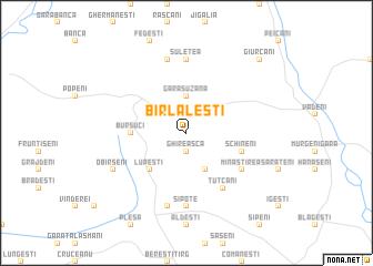 map of Bîrlăleşti