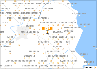 map of Bīrlān