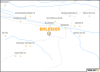 map of Birlesken