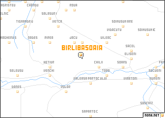 map of Bîrlibăşoaia