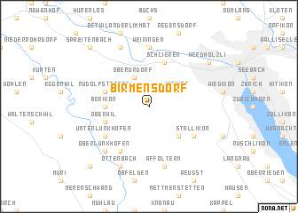 map of Birmensdorf