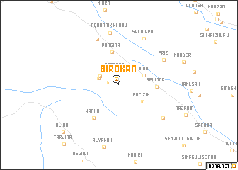 map of Bīrōkān