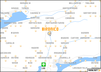 map of Bironico
