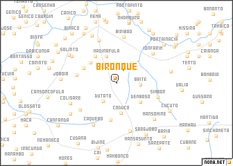 map of Bironque
