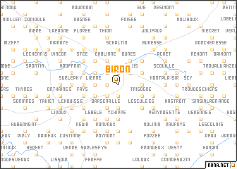 map of Biron