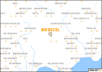 map of Bírószél