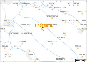 map of Bírótanya
