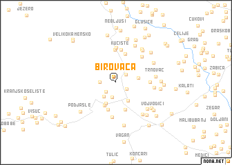 map of Birovača