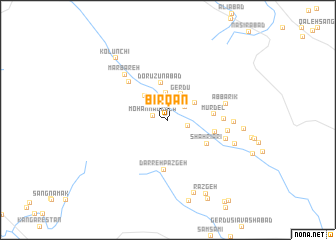 map of Bīrqān