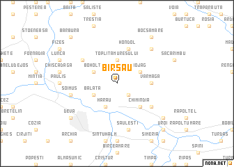 map of Bîrsău