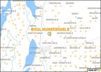 map of Biruli Muhārānwāla