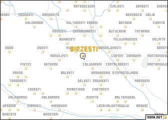 map of Bîrzeşti