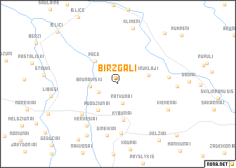 map of Birzgaļi