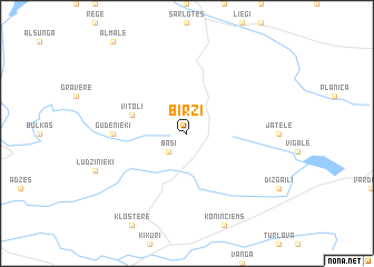 map of Birži