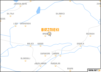 map of Birznieki