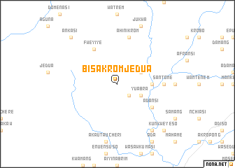 map of Bisakrom Jedua