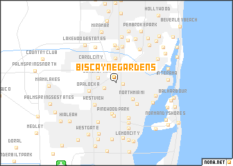 map of Biscayne Gardens