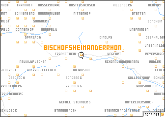 map of Bischofsheim an der Rhön