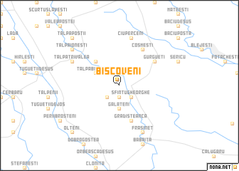 map of Bîscoveni